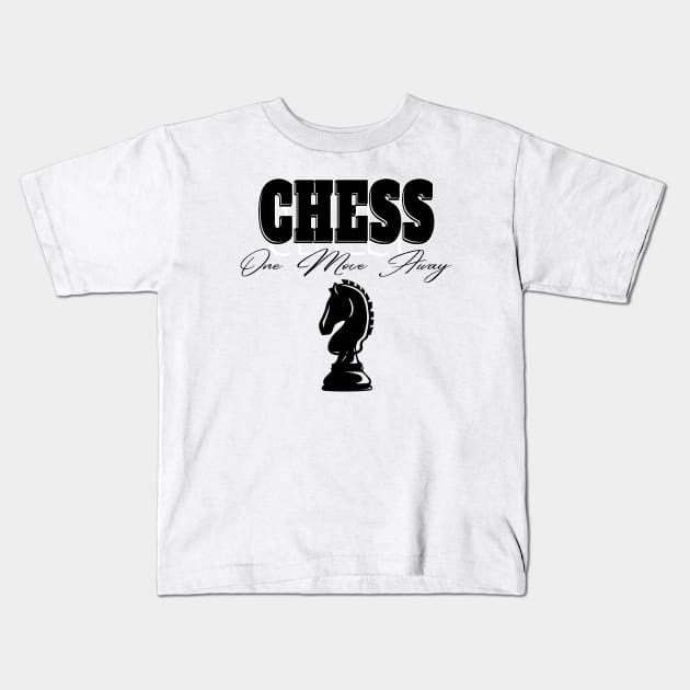 Chess Horse Kids T-Shirt by AuburnQuailart